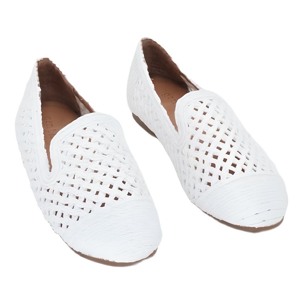 Gentle Souls Eugene Smoking Flats Comfort Insole White Size 5M